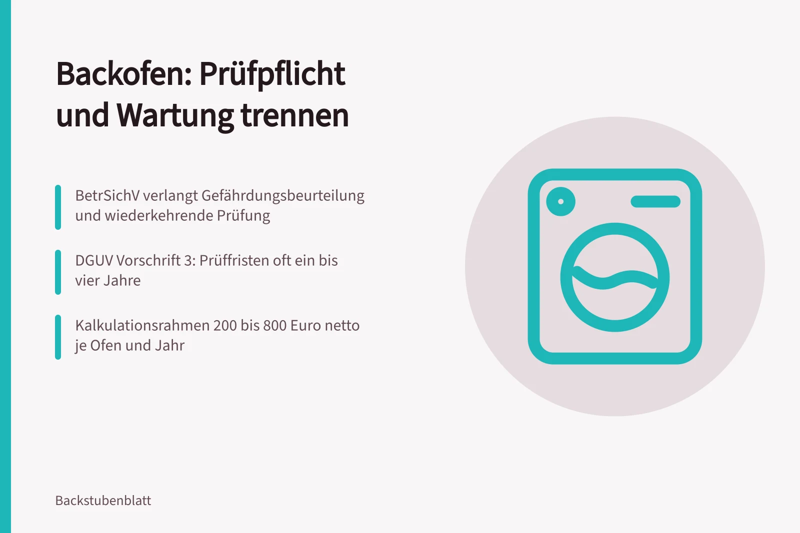 Karte zu Prüfpflicht und Wartungsvertrag bei gewerblichen Backöfen