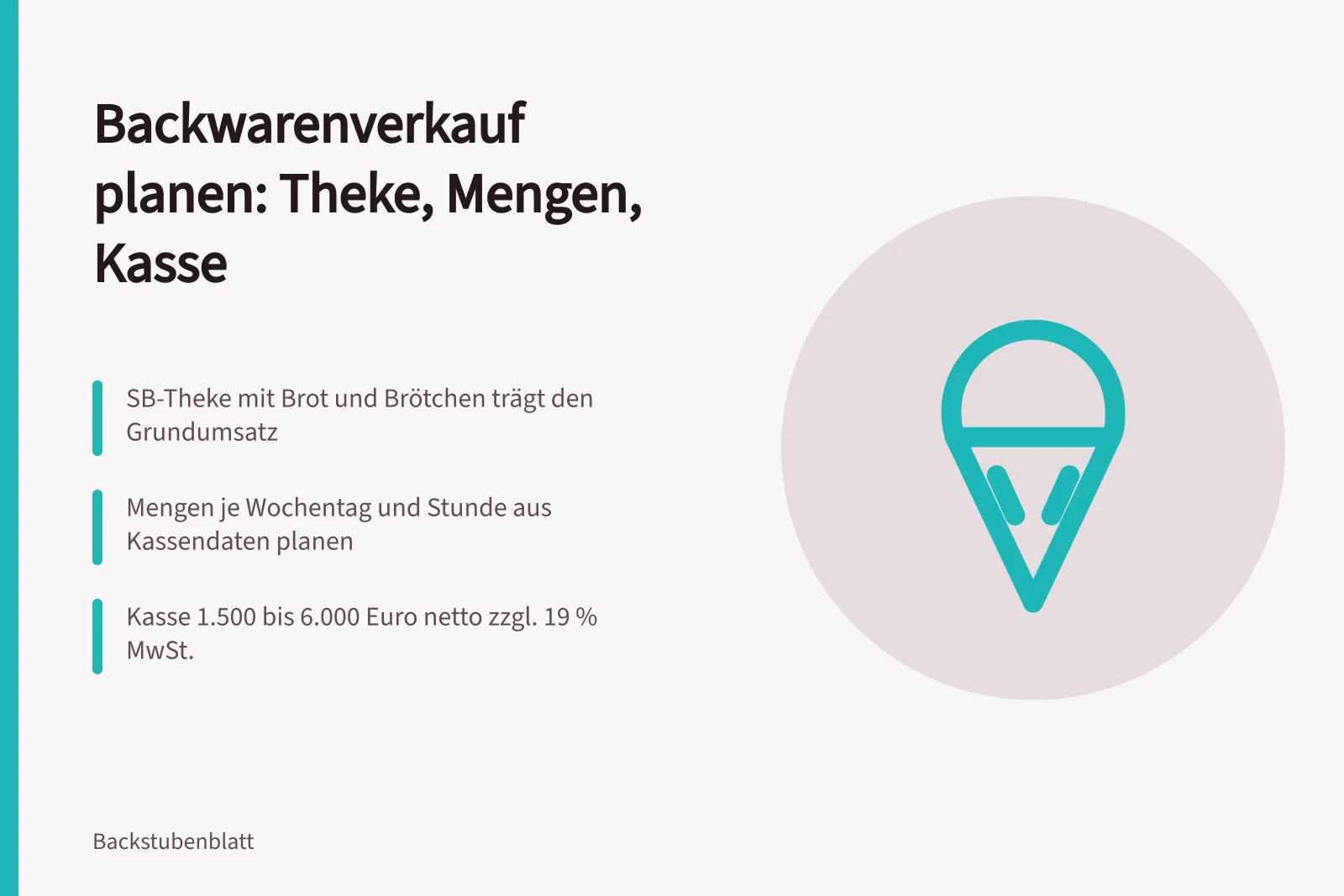 'Backwarenverkauf planen mit Theke, Mengen und Kassensystem'