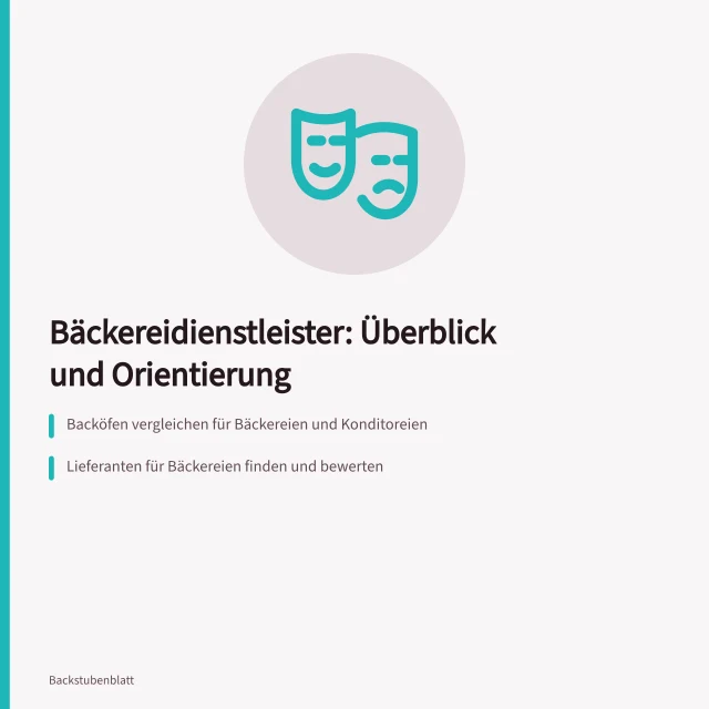 Karte: Bäckereidienstleister – Backöfen, Lieferanten, Verkaufsplanung, Betriebsplanung. Bäckereidienstleister: worum es in dieser Rubrik geht