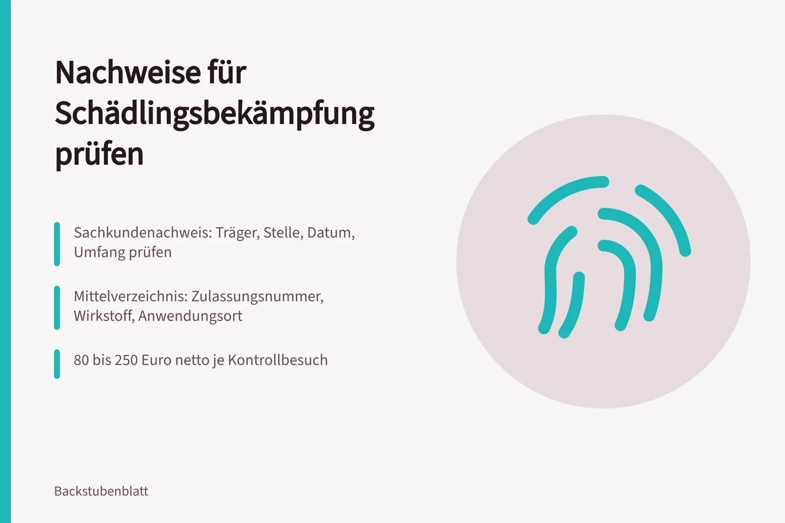 Karte zu sieben Nachweisen für Schädlingsbekämpfer in Bäckereien